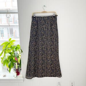 Vintage Jonathan Martin Gray & Purple Maxi Skirt Size 9